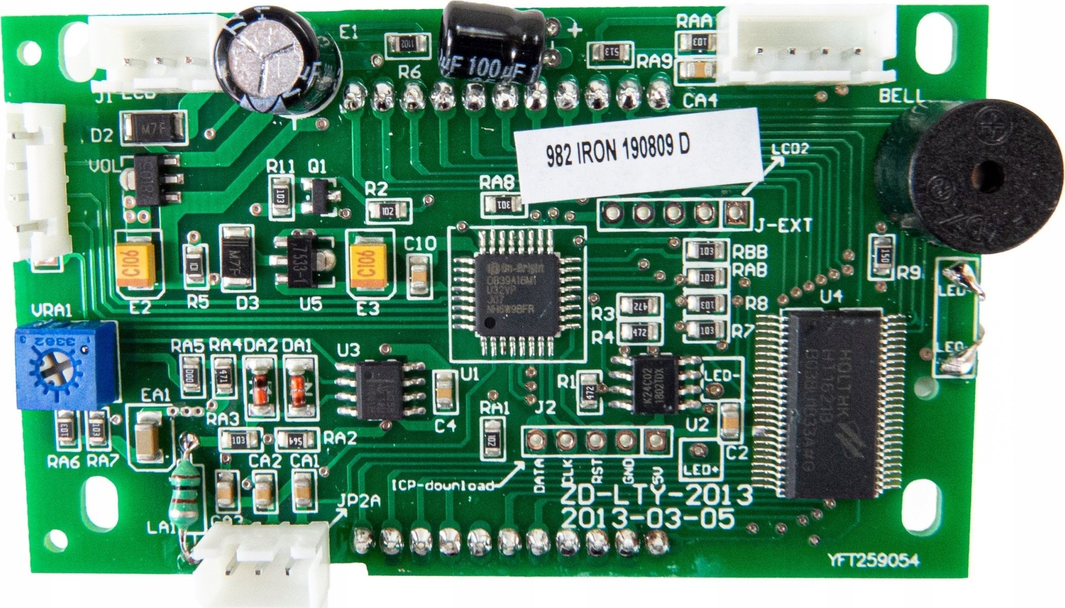Techrebal PŁYTKA STERUJĄCA WYŚW ZIELONY LCD LUTOWNICA ZD-982