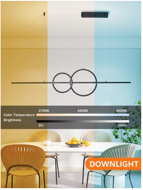 Lampa wisząca Immax Oprawa Zwieszana Neo Lite Rondas Smart 131Cm 56W Z podporą Beacon Wi-Fi Tuya (1674706)