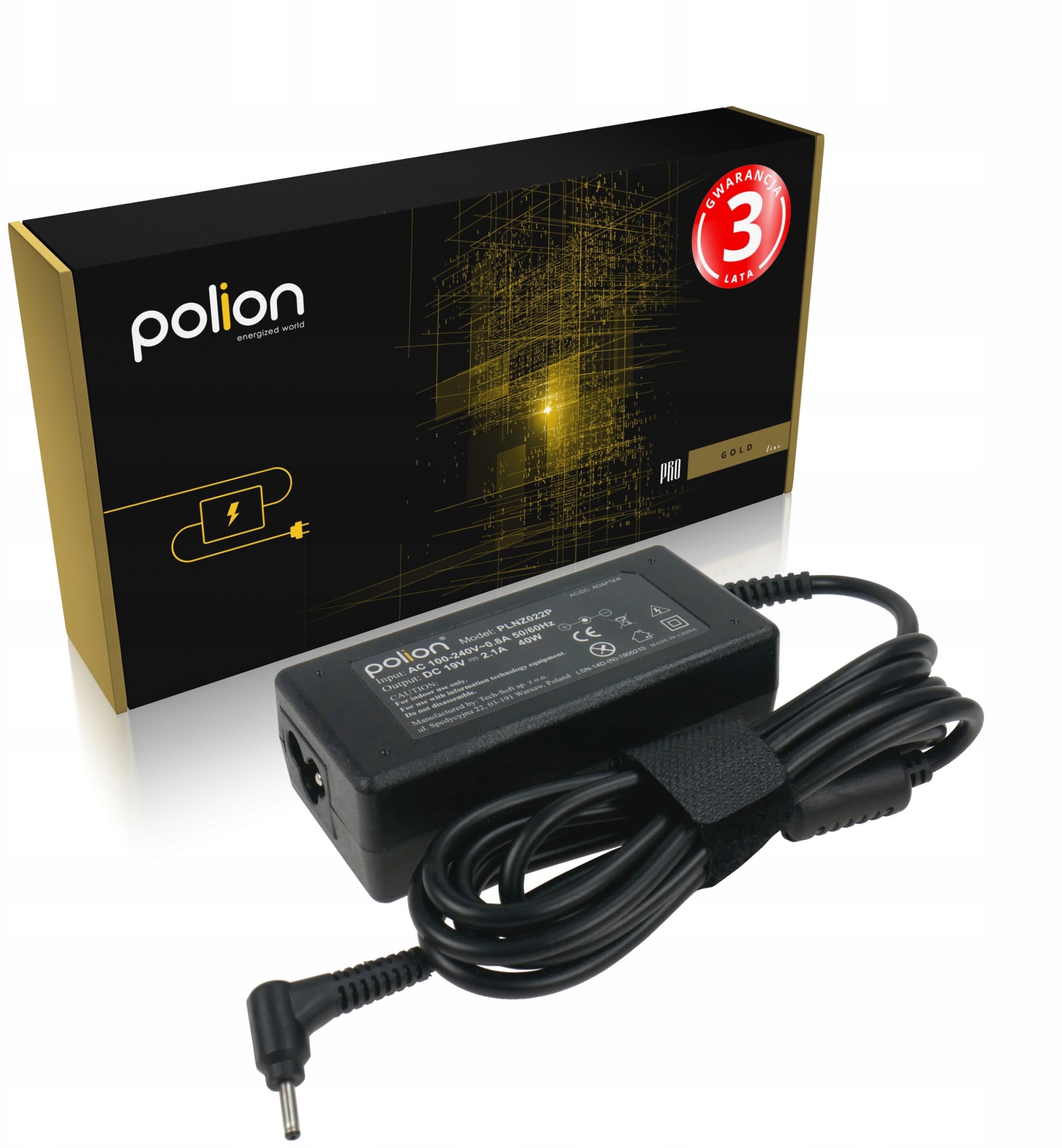 Zasilacz do laptopa ASUS 40W 19V 2,1A wtyk 2,5x0,7mm