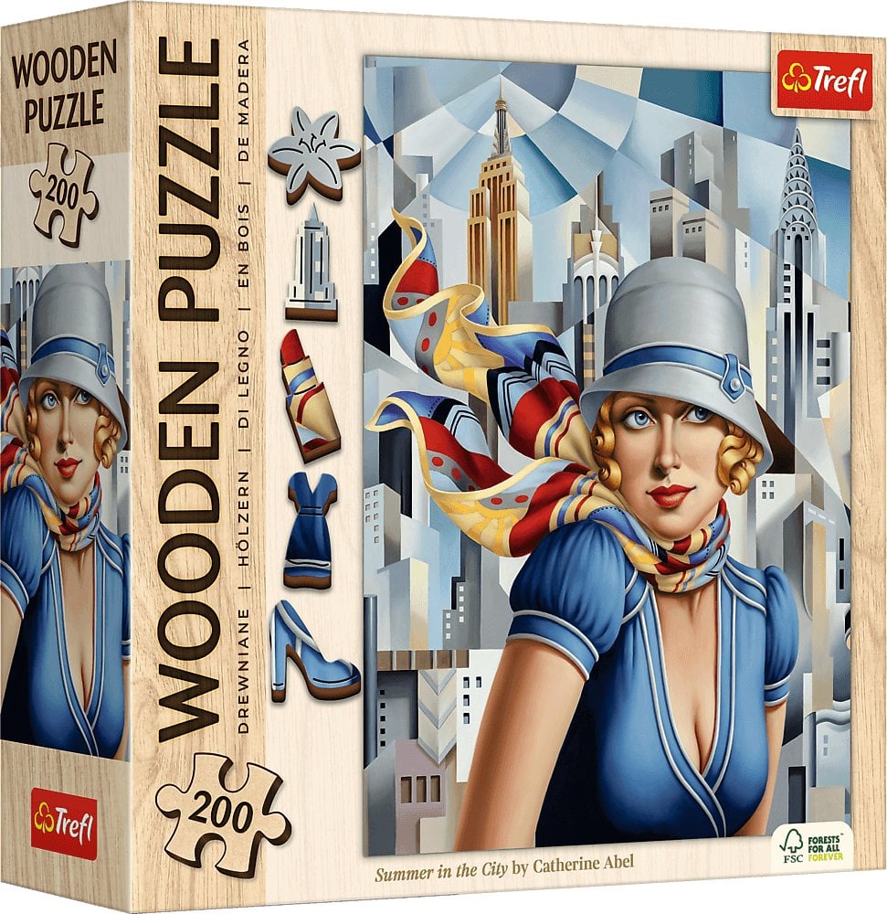 Trefl Puzzle drewniane Lato w Mieście, Catherine Abel 200 elementów (20251)