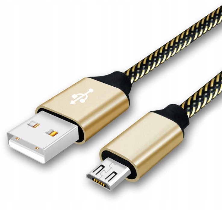Kabel USB Somostel USB-A - microUSB 1 m Złoty