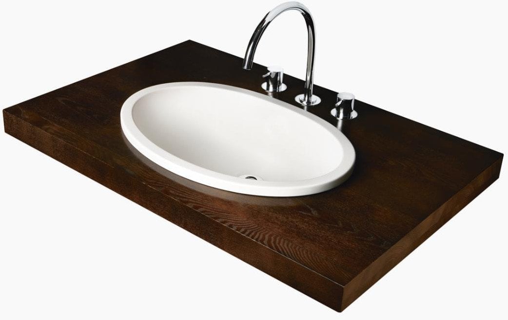 OVO washbasin cast stone white