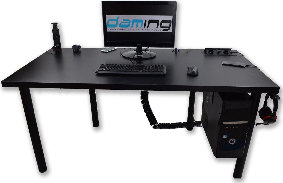 Biurko Daming Atlanta Czarne 160 cmx80 cm