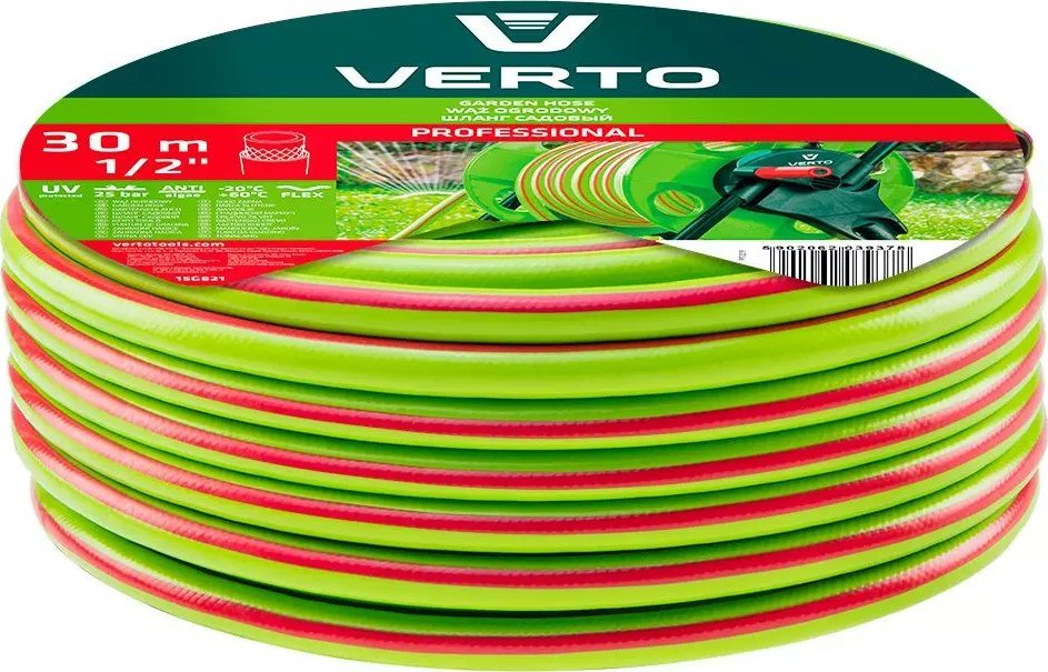 Verto Wąż ogrodowy 30m 1/2" PROFESSIONAL (15G821)