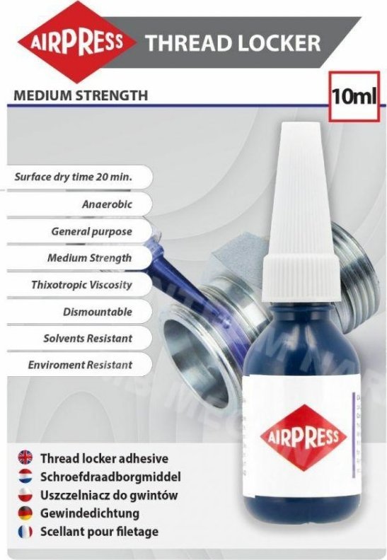 Sprężarka Airpress KLEJ DO USZCZELNIANIA GWINTÃW MEDIUM 10ML