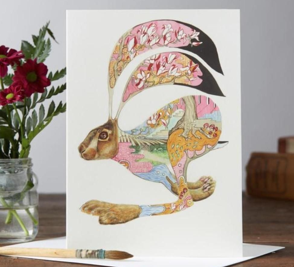 DM Collection Karnet A008 B6 + koperta Brązowy zając