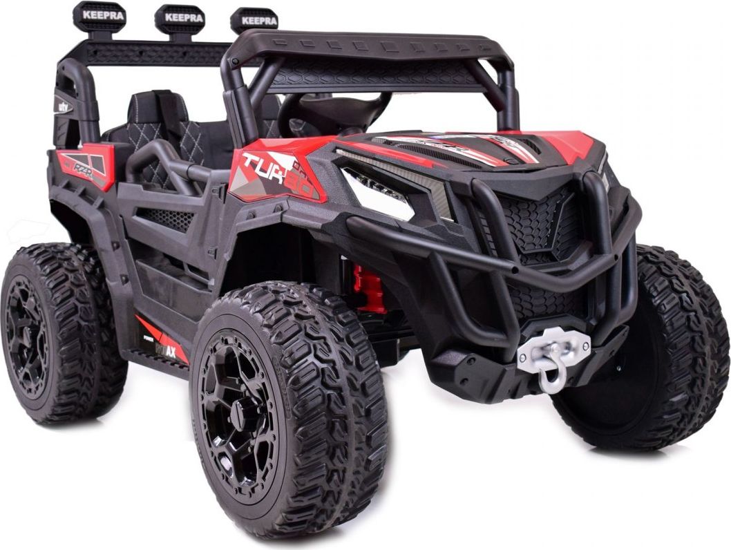 Import SUPER-TOYS MEGA BUGGY RZR TURBO 12 V,4X4 180 W MEGA MOC, PILOT, MIĘKKIE SIEDZENIE, MIĘKKIE KOŁA, FUNKCJA BUJANIA, KLUCZYK /HC301
