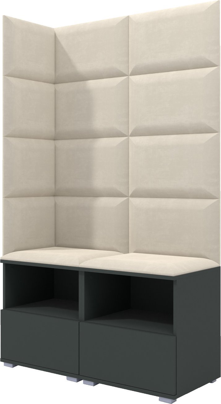 Ravio Tapicerowana garderoba Nela V - kolor grafit + tkanina Trinity 01