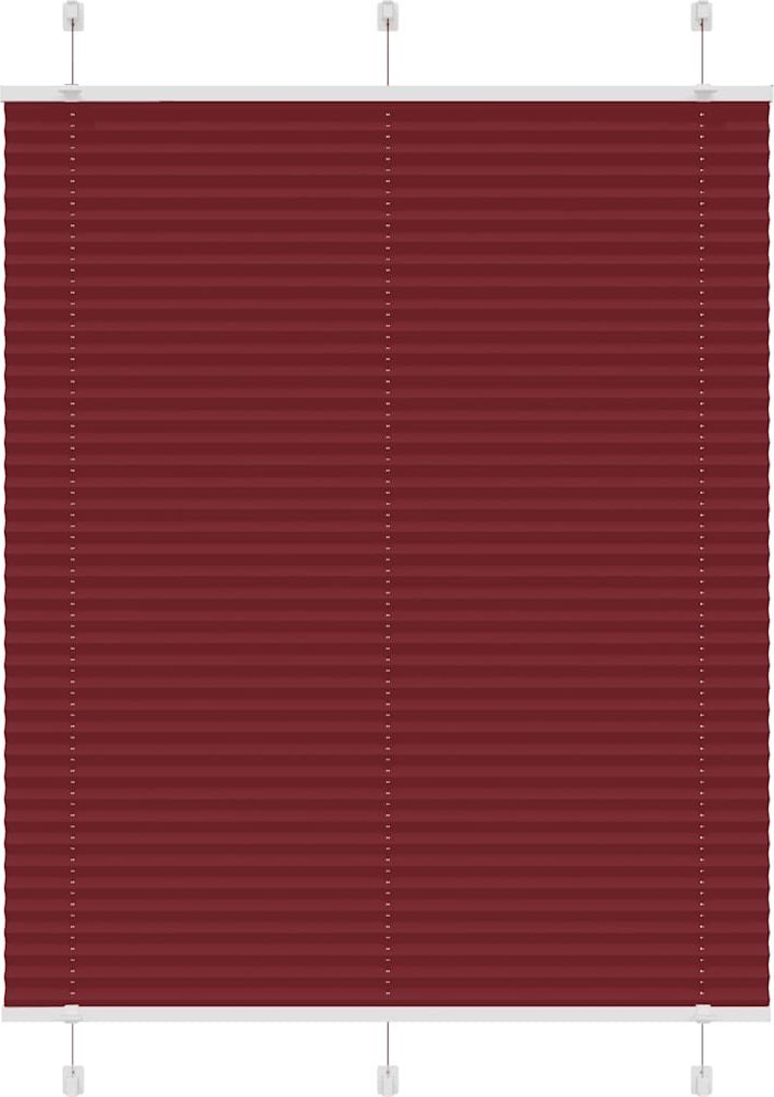 vidaXL Roleta plisowana Bordowy Czerwony 110x100 cm Szerokość tkaniny