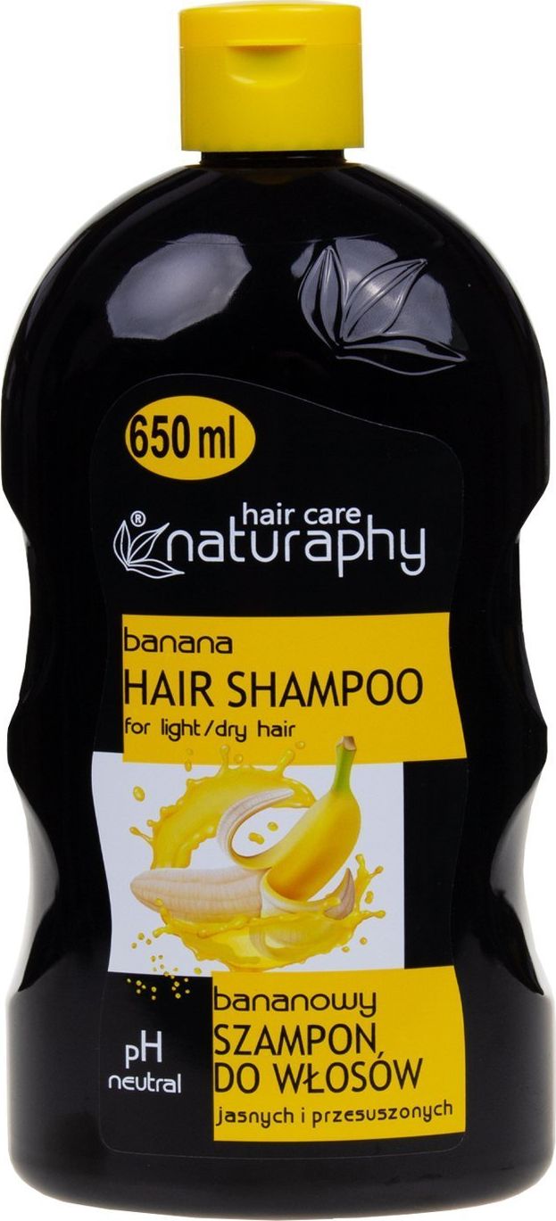 BluxCosmetics Szampon bananowy do włosów jasnych i przesuszonych 650 ml