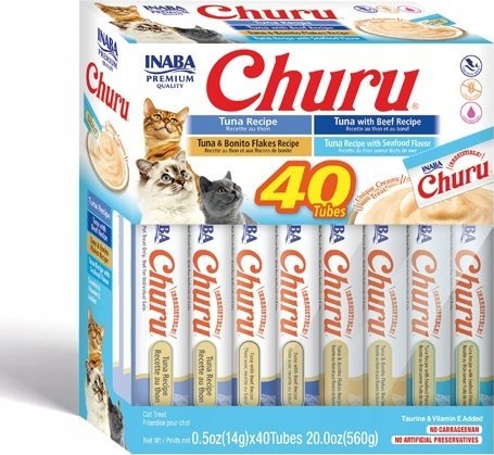 Inaba Foods INABA CAT CHURU VARIETIES tuńczyk - przysmak dla kota 40x14 g