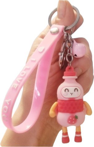 Breloczek myHomelife Breloczek silikonowy kawaii soczek truskawkowy