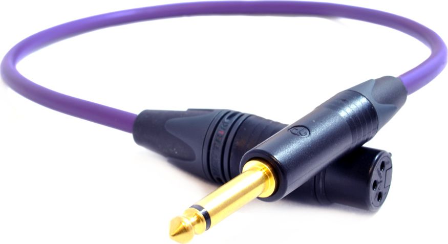 Kabel Melodika Jack 6.3mm - XLR 15m fioletowy