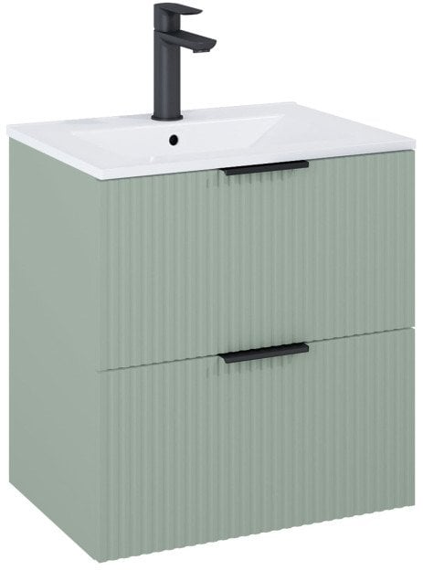 A857954147 / ROCA / REEF / SZAFKA ŁAZIENKOWA 60 CM Z 2 SZUFLADAMI, DO KOMPLETACJI Z UMYWALKĄ HEBE SLIM, SZAŁWIA