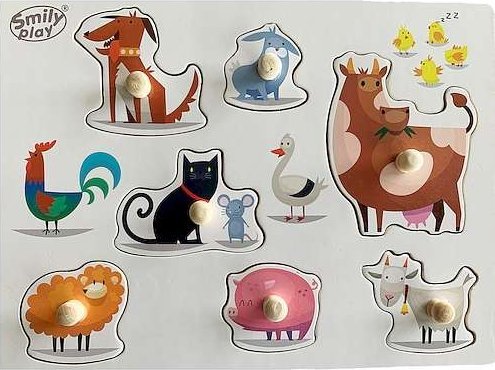 Drewniana Układanka Zwierzęta farmy