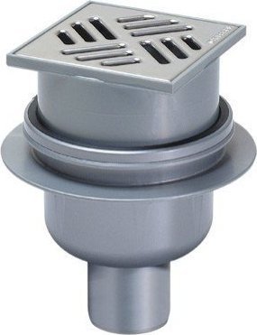 Kessel Wpust KESSEL Classic DN050 ; kratka INOX 100*100 odpływ pionowy