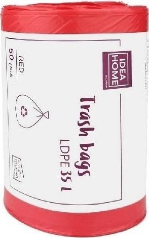 Worki na śmieci 35l czerwone 50szt