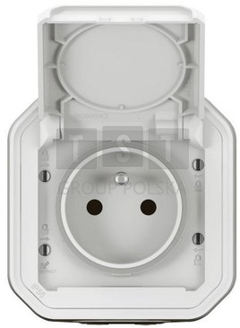 069781L NOWE PLEXO 55 Gniazdo 2P+Z zaciski auto komplet natynkowy 16A - 250V AC białe 069781L