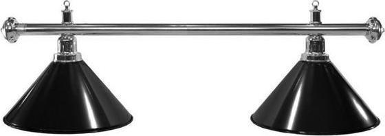 Tournament Champion Lampa bilardowa Elegance 2 klosze czarna, srebrny pałąk