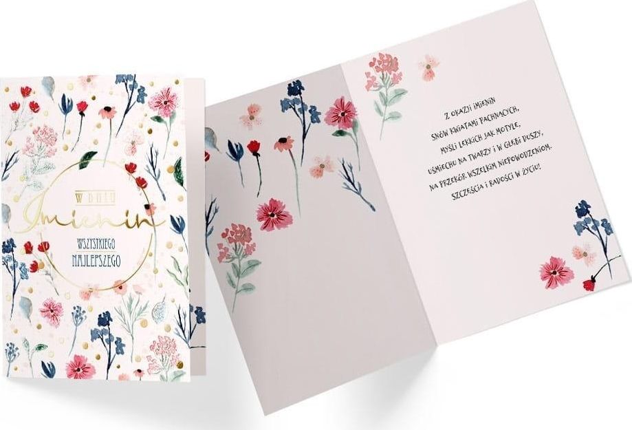 KUKARTKA Karnet B6 PR-242 Imieniny kwiaty