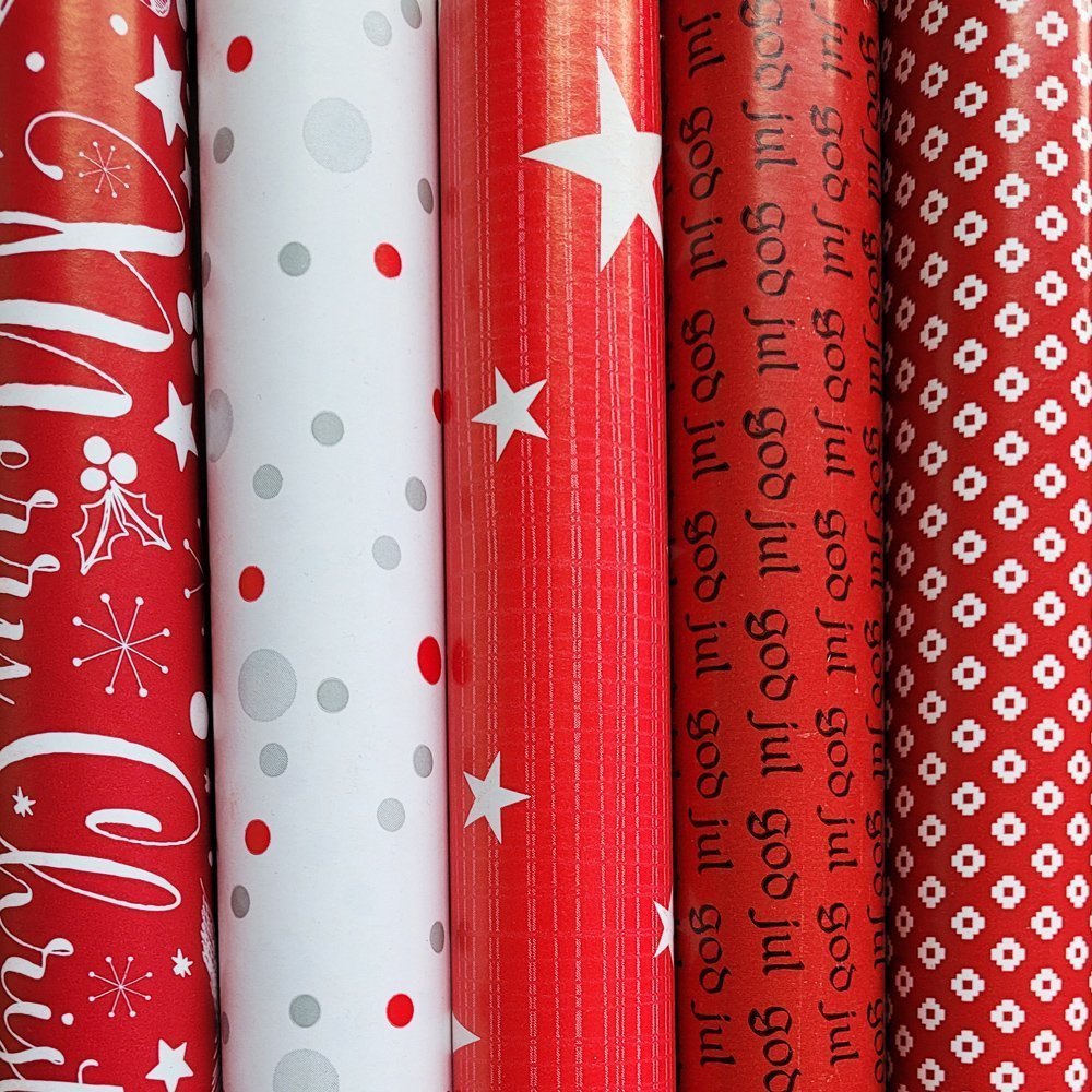 Papier szary świąteczny do prezentów 57cmx10m ZST23