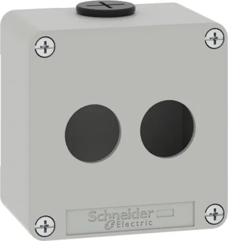 Schneider Harmony XAP Kaseta sterownicza pusta szara 2 otwory XAPD1202
