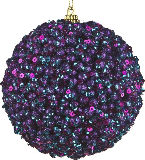 Witek Home Bombka 10cm (2 szt.) fioletowo-różowa