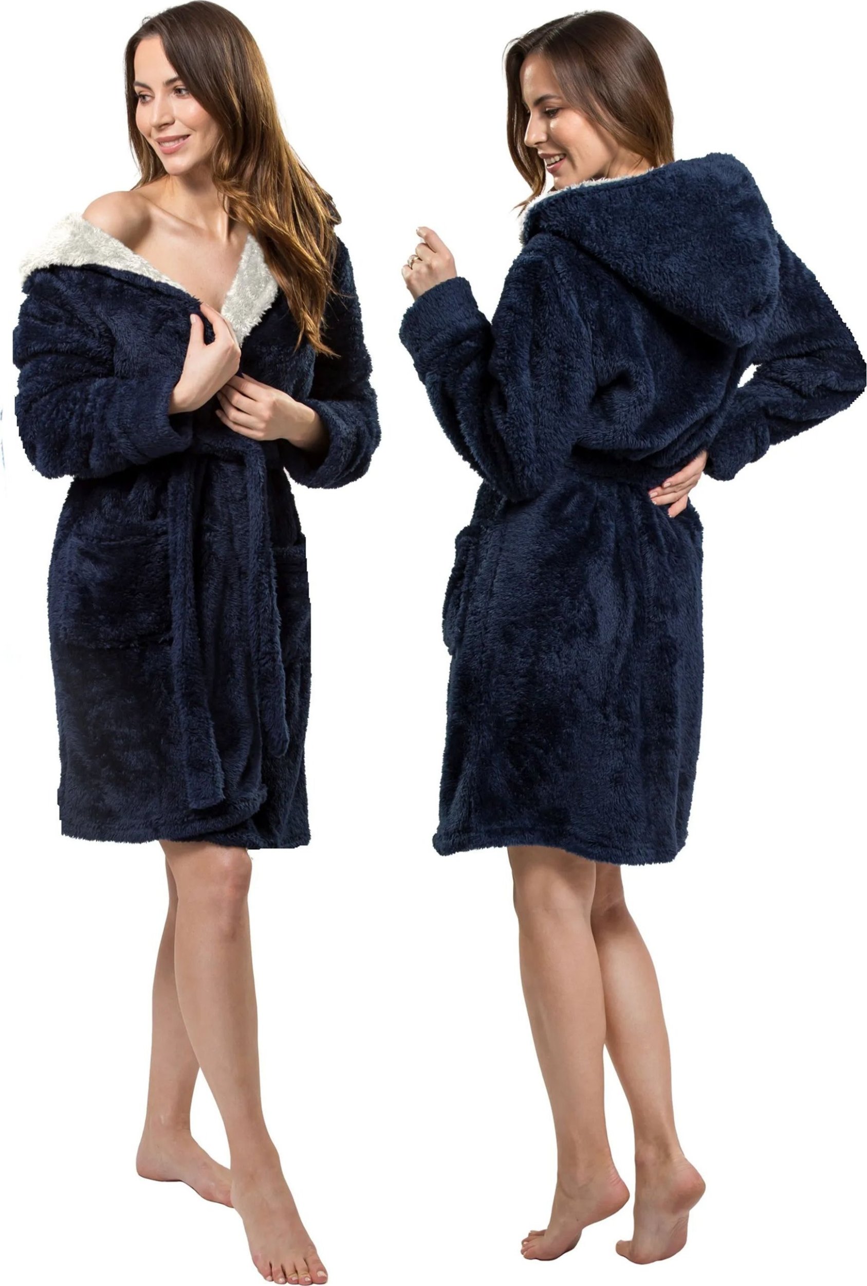 Tutumi Szlafrok damski Jordan Navy Ecru L