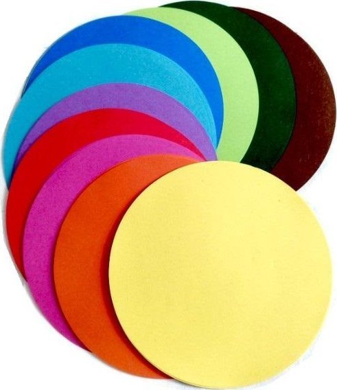 Papier origami 70g koło 12cm 100 arkuszy MIX