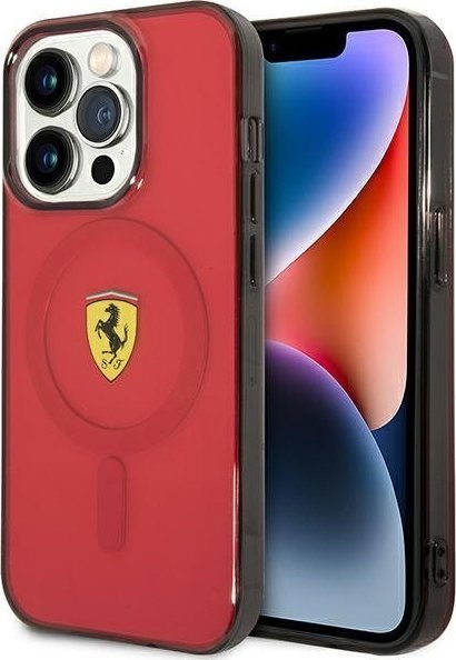Ferrari Ferrari Translucent MagSafe - Etui iPhone 14 Pro Max (Czerwony)