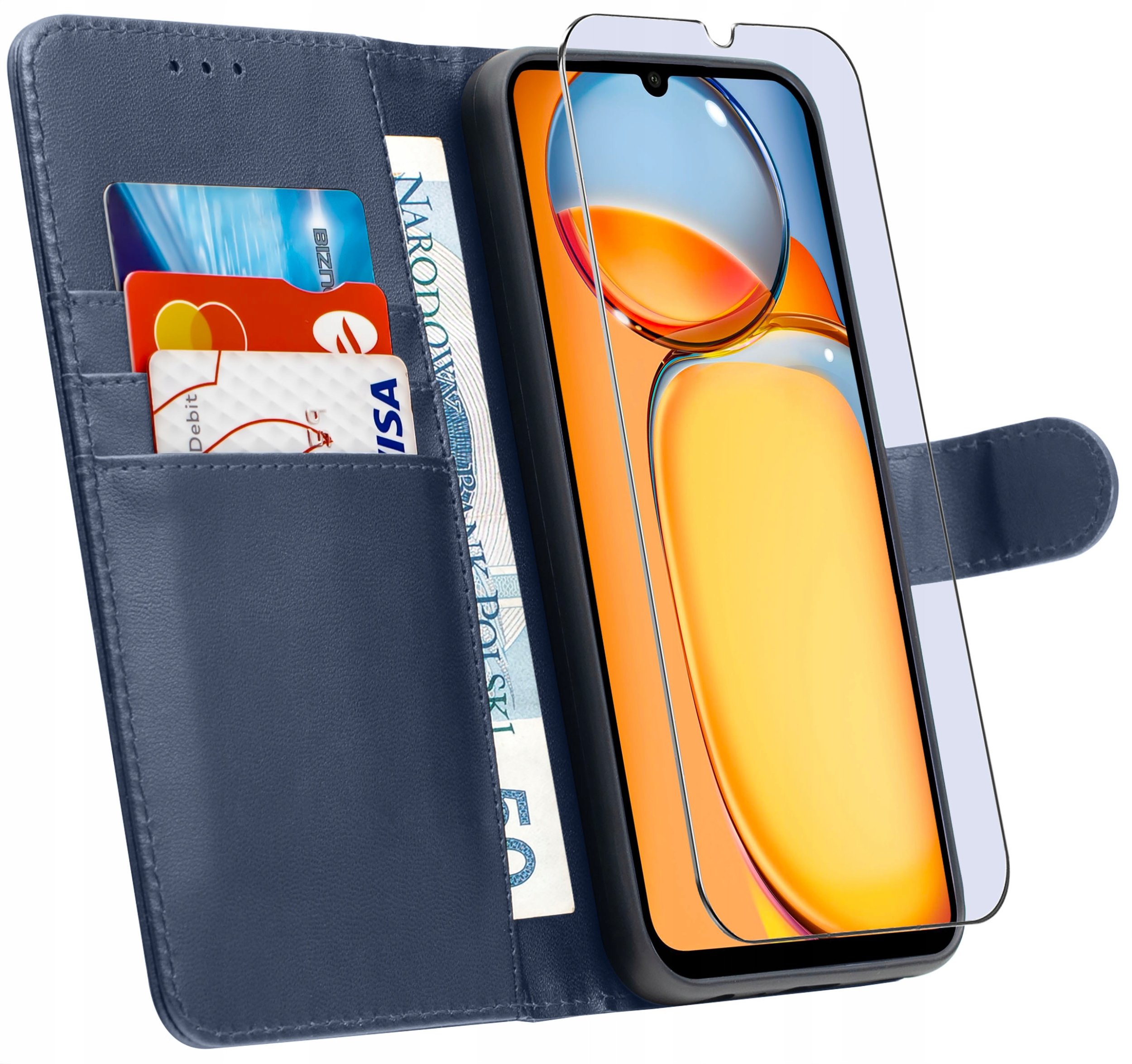 ETUI do Xiaomi Redmi 13C 4G|5G | SKÓRZANE PORTFEL BOOK TOKRA CASE + SZKŁO