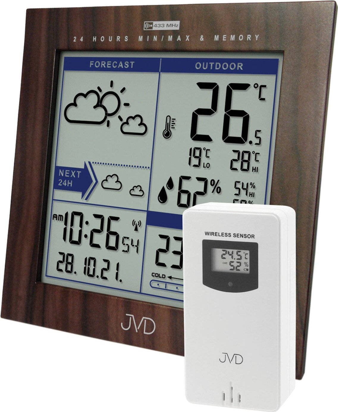 Stacja pogodowa JVD Stacja pogody JVD RB9233.2 pamięć