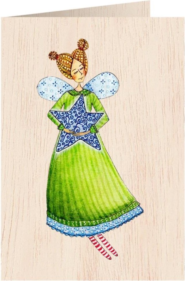 Cozywood Karnet drewniany C6 + koperta Wróżka