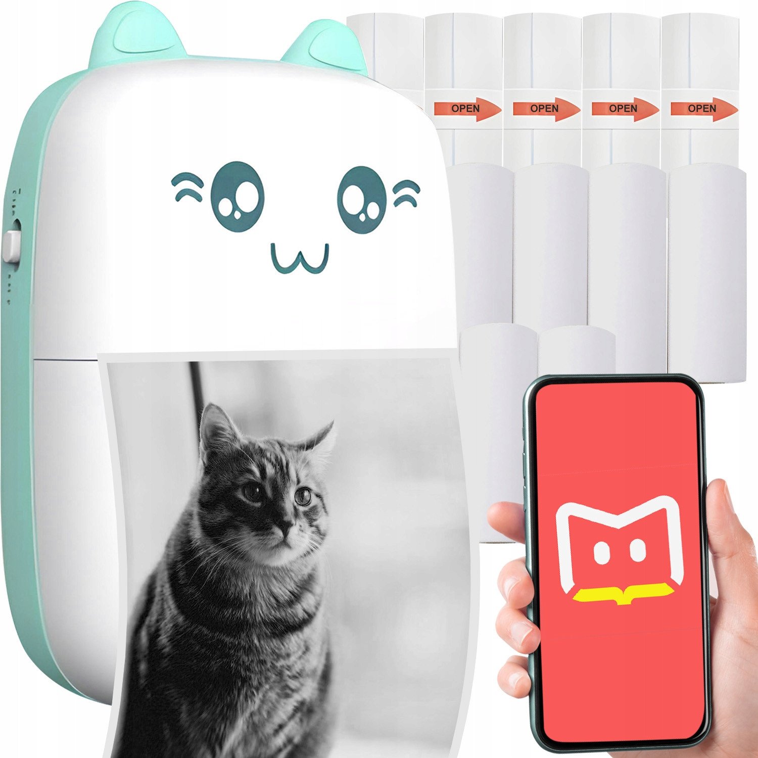 Drukarka etykiet Logit MINI DRUKARKA PRZENOŚNA BEZPRZEWODOWA NIEBIESKA C28