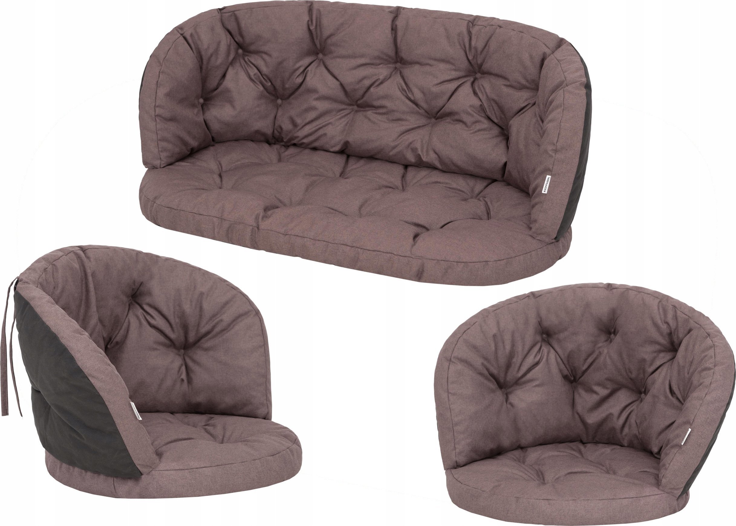 Hobbygarden Zestaw poduszek Amanda 1+2, Brązowe