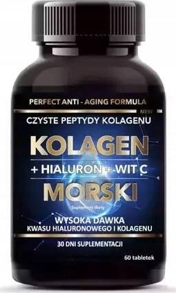 Intenson Intenson Kolagen morski + Witamina C + hialuron 60 tabletek
