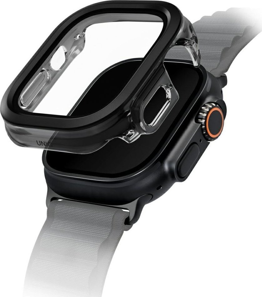 Etui UNIQ Voute do Apple Watch Ultra 49mm szkło hartowane czarny