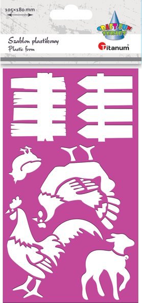 Titanum Szablon plastkowy 105x180mm Zagroda