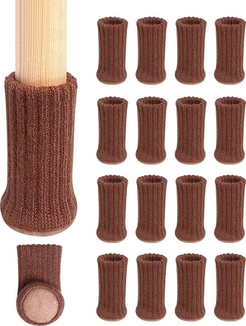 DA336 Nakładki nogi meble 16szt brązowe