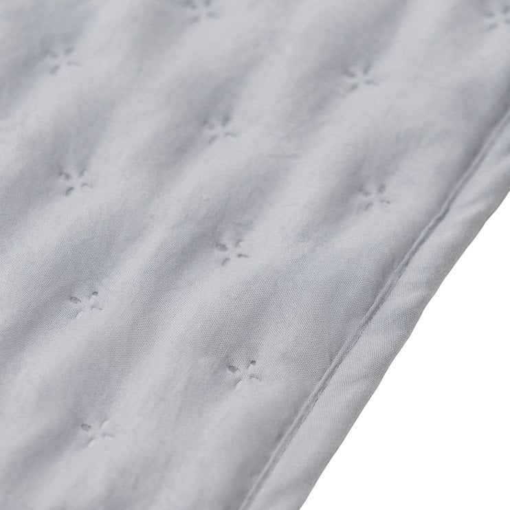 BEDSPREAD SOLID WASHED GREY 220X220 CM