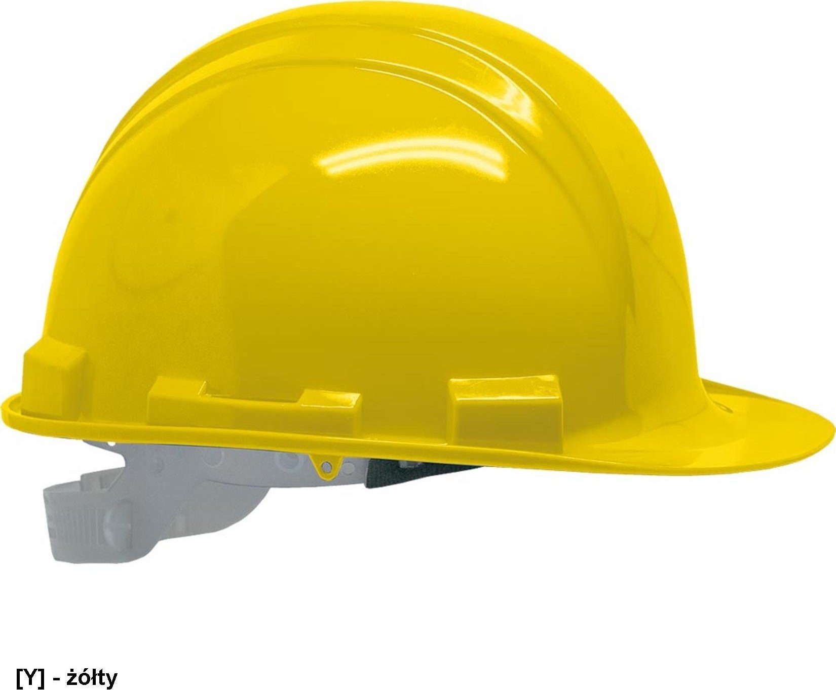 R.E.I.S. KASPE-ROCK - hełm wykonany z tworzywa HDPE, 4-punktowa więźba - żółty
