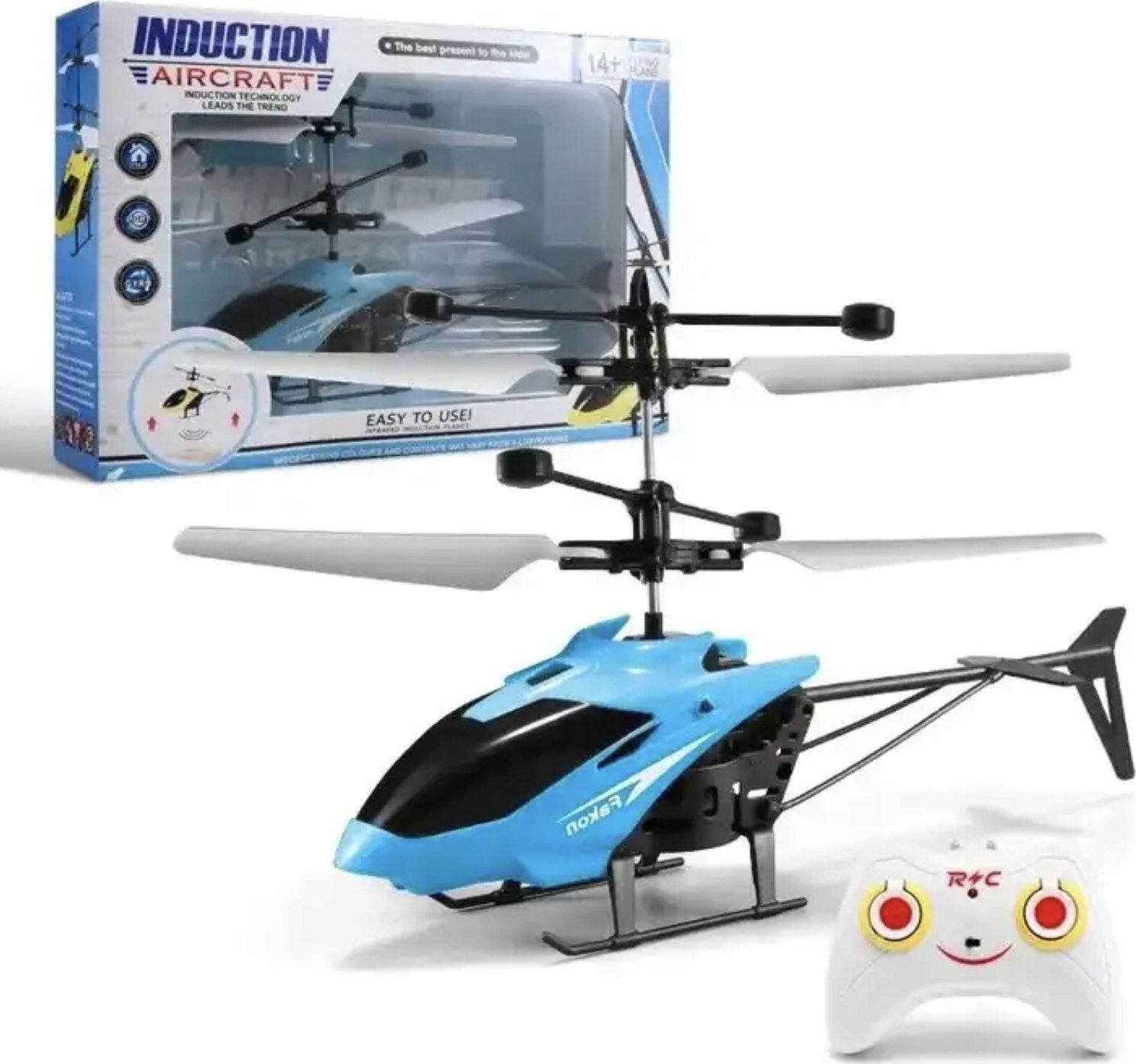 Helikopter Zdalnie Sterowany, Śmigłowiec z Pilotem - Niebieski