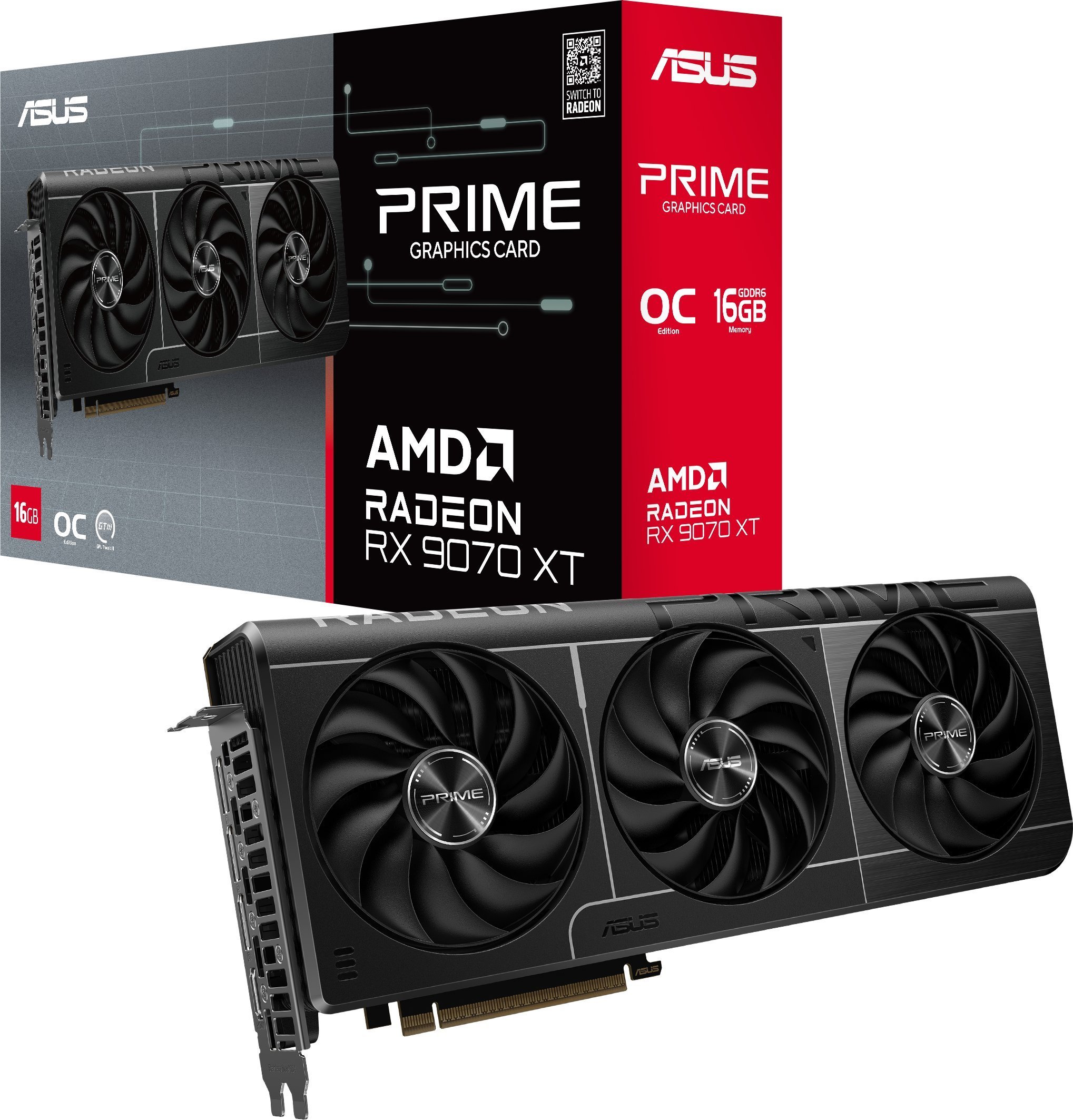 Karta graficzna Asus Prime Radeon RX 9070 XT OC 16GB GDDR6 (PRIME-RX9070XT-O16G)