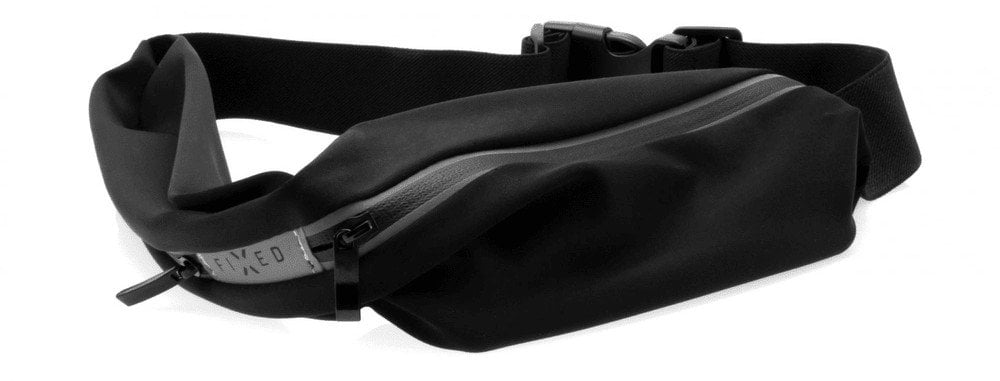 Fixed Sportbelt Duo - Uniwersalny pas sportowy dla biegaczy czarny