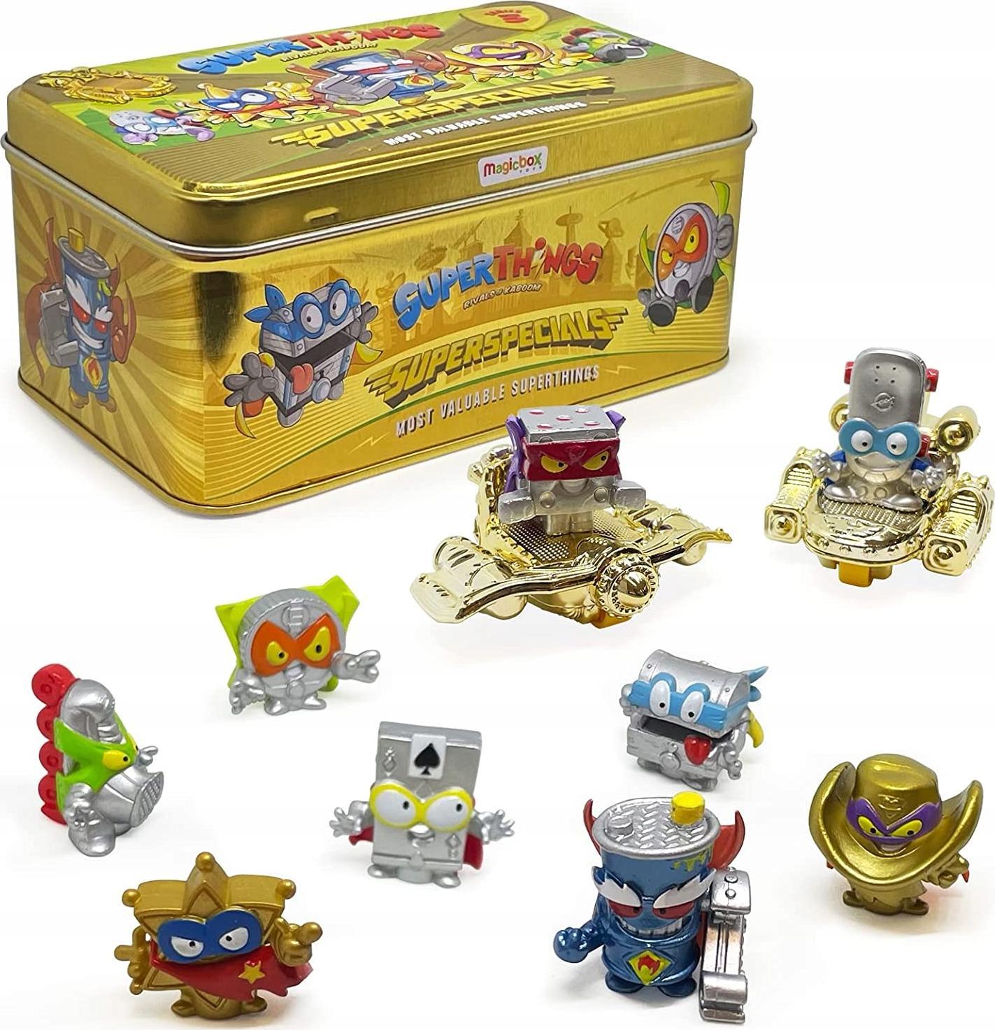 Figurka Magic Box Super Zings Things złota puszka 9 figurek seria 3