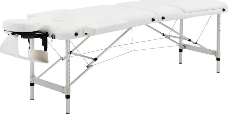 Pako Łóżko Do Masażu Składane Aluminiowe Białe PAKO 700-039WT
