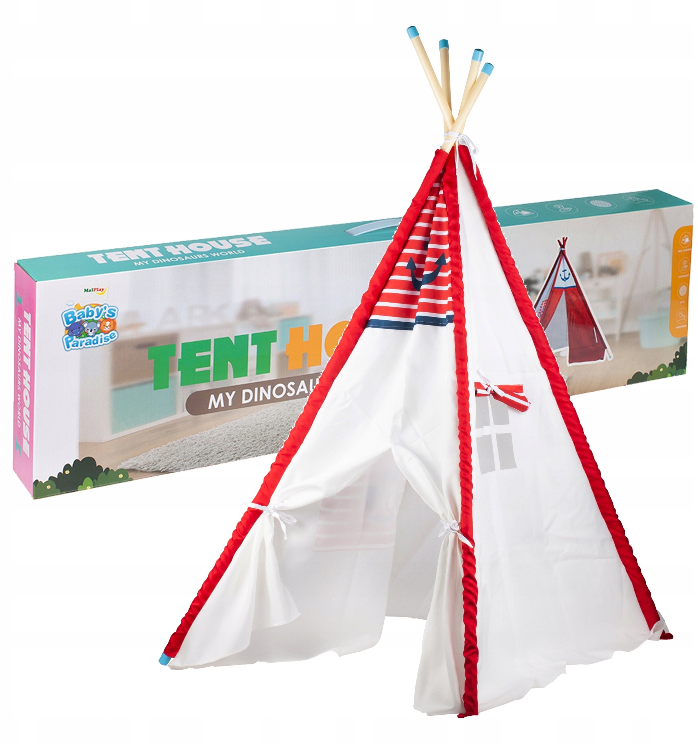 Lufcik Tipi Marynarski Namiot Domek dla Dzieci