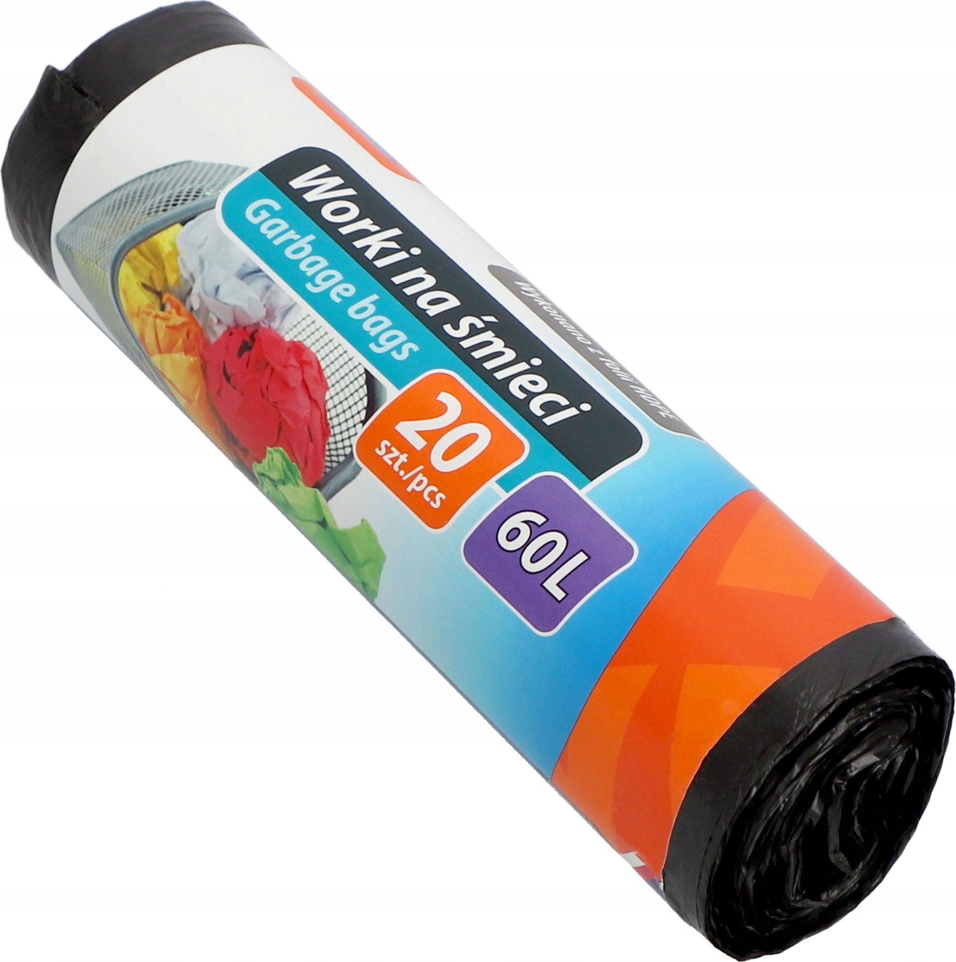 Kosz na śmieci Kadax Worki Na Śmieci Segregacji Czarne 60 L 20 szt