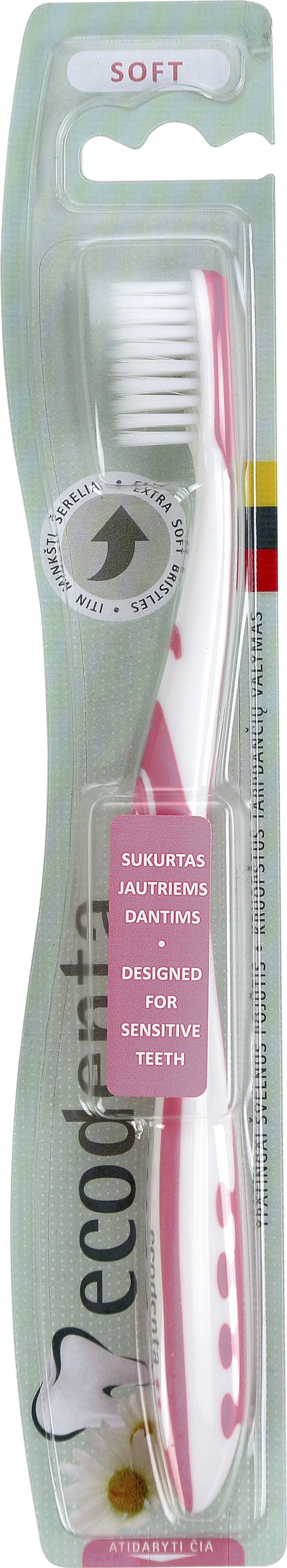 Ecodenta Dantų šepetėlis su itin minkštais šereliais ECODENTA