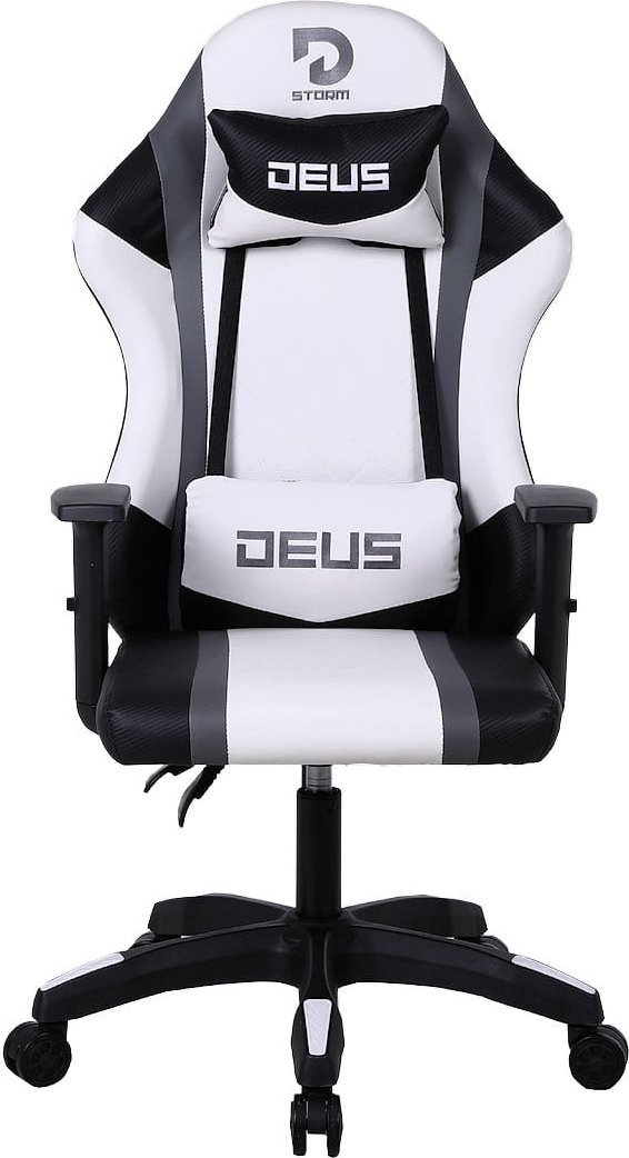 Fotel Gamingowy DEUS Storm White, regulacja podłokietników i oparcia